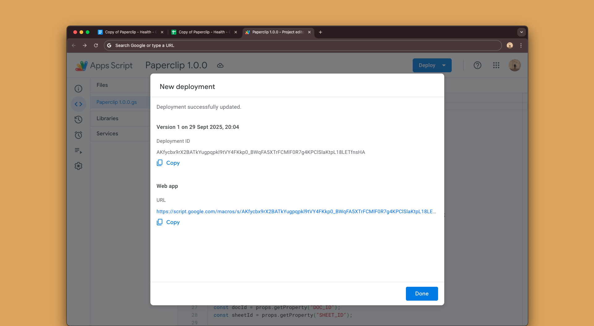 Enter API key into configuration field